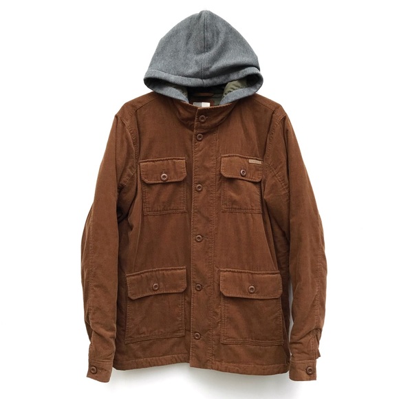 corduroy hooded jacket men's